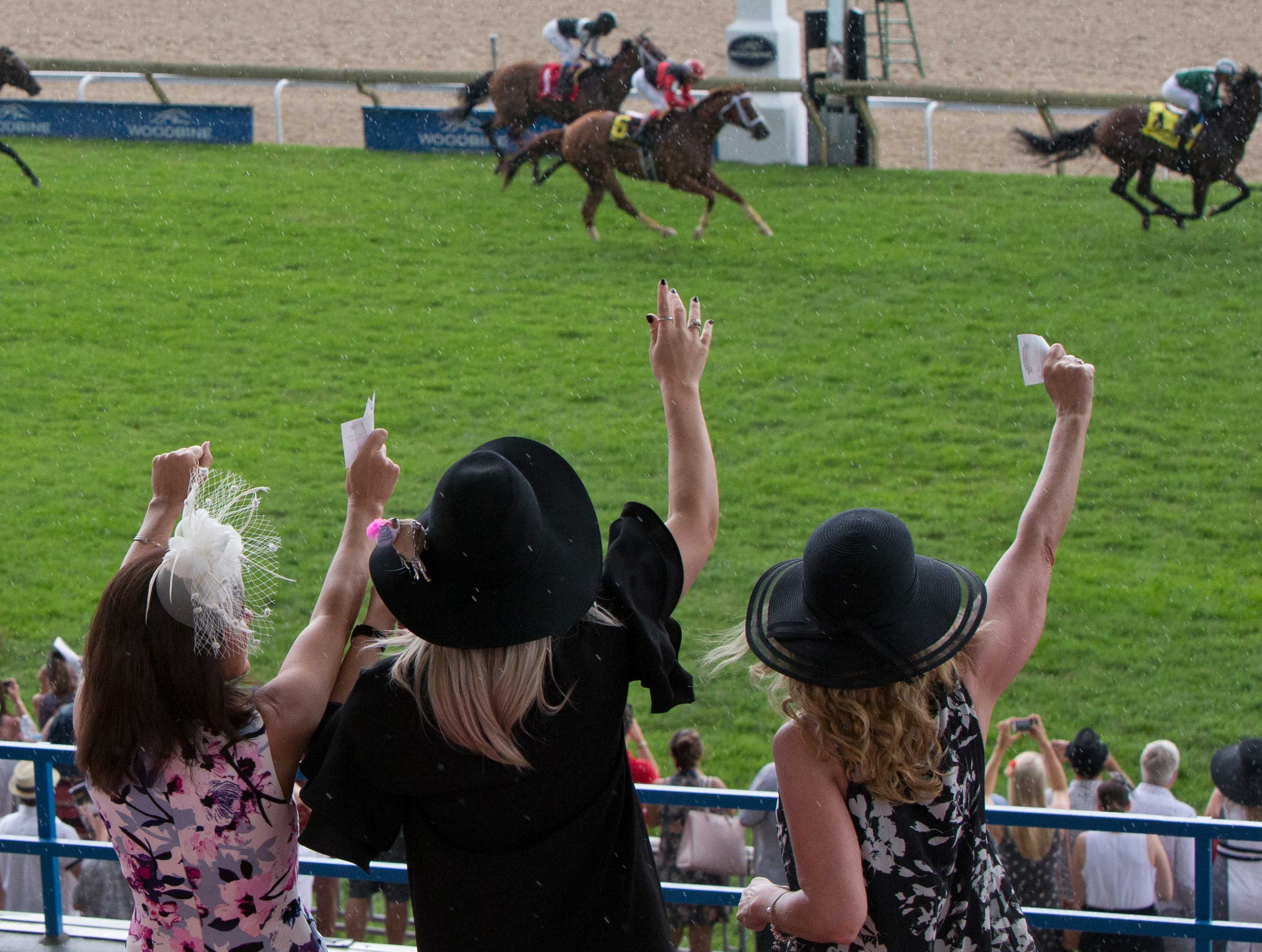 A view of the Finish Line from the Grandstand.
