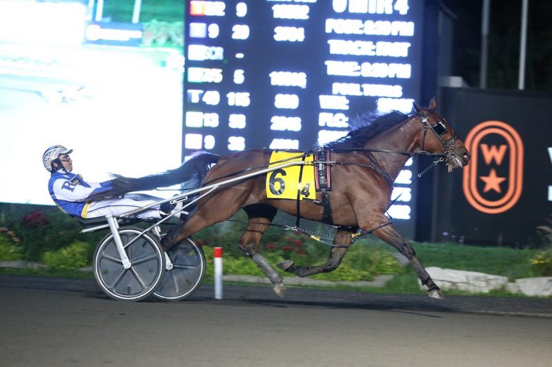Inaminute Hanover goes wire-to-wire to pull off the 13-1 upset in the 2021 Simcoe at Woodbine Mohawk Park. (New Image Media) 