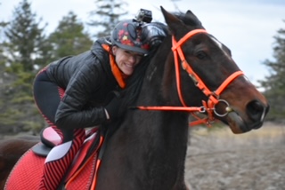 West Grey Bay and Sarah Cuthbertson saddle up for an endurance ride. (Supplied) 