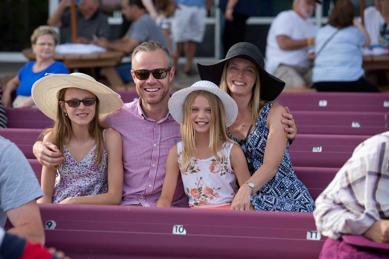 A family posing at the Pepsi North America Cup