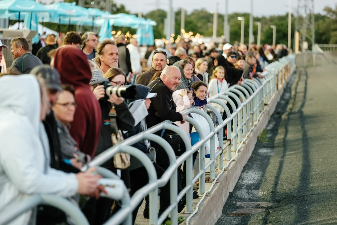 Spectators at the trackside at Pepsi North America Cup at Woodbine Mohawk Park