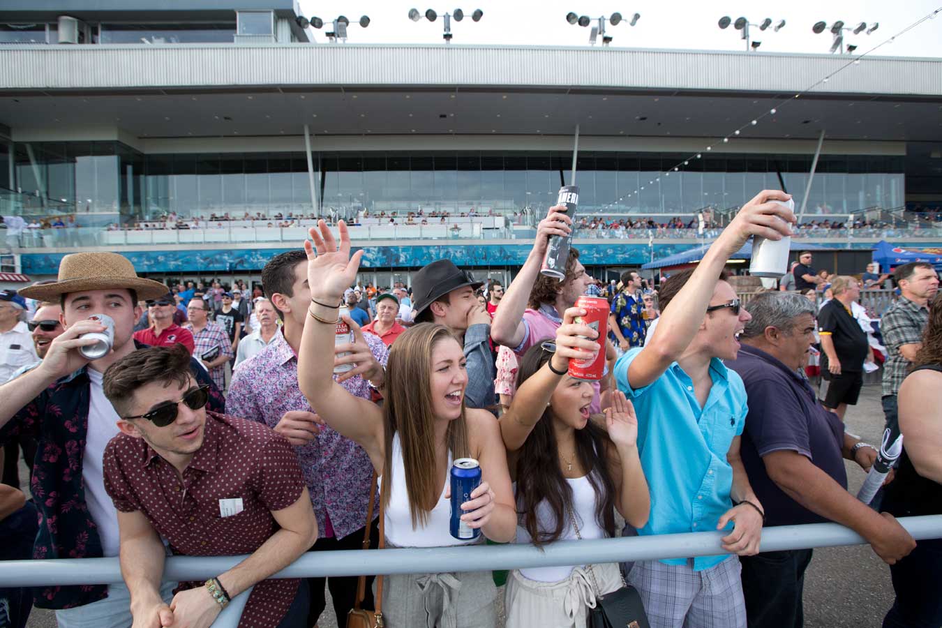 Guests cheering at the Pepsi North America Cup