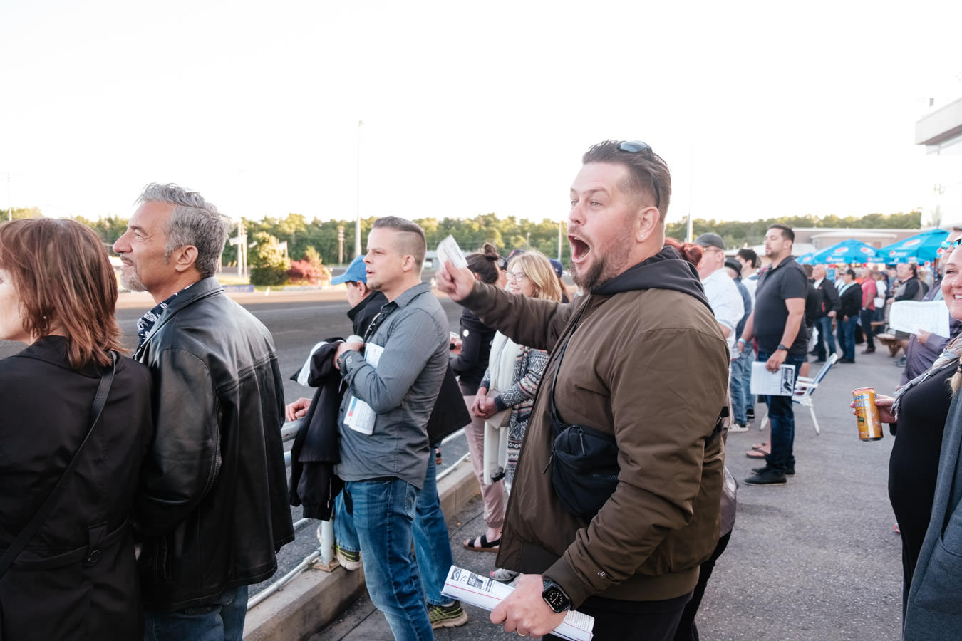 Spectators cheering at Pepsi North America Cup at Woodbine Mohawk Park