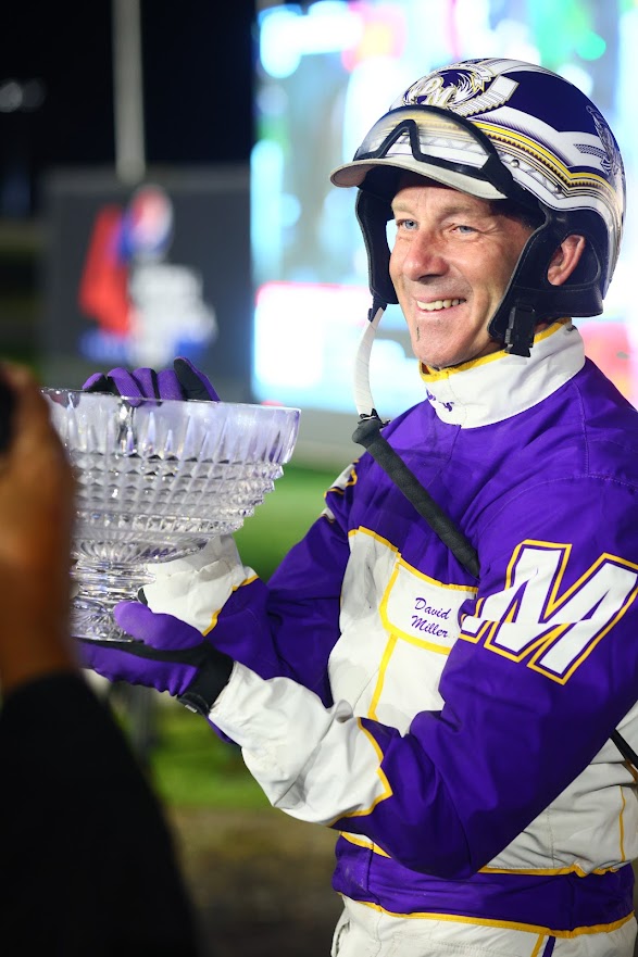 Dave Miller with the Mohawk Million trophy (New Image Media)
