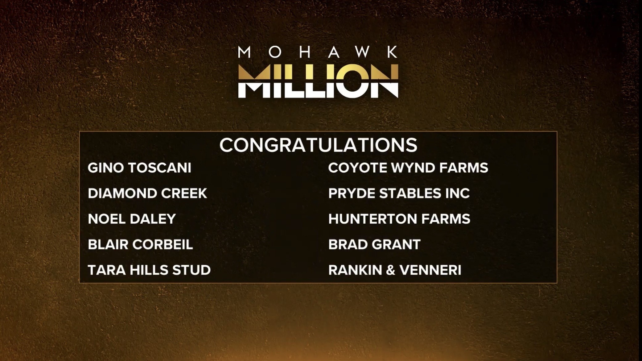 2024 Mohawk Million Slot Owners
